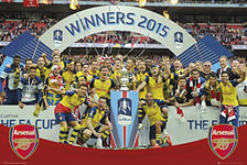 Fußball – Arsenal London – FA Cup Winners 14-15 Sport Fußball Poster Druck – Taille 91,5 x 61 cm