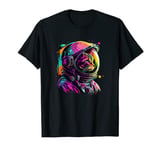 Astronaut Cat Cyberpunk Space Cat Vaporwave Synthwave T-Shirt