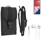 For Samsung Galaxy A13 + EARPHONES Belt bag outdoor pouch Holster case protectio