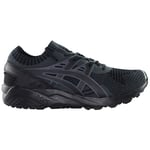 Asics Gel-Kayano Knit Black Textile Lace Up Mens Running Trainers H705N 9590