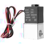 Magnetventil, 12v DC 1/4 "2-vägs normalt stängd 1,2mpa pneumatisk aluminiummagnetventil för luftvatten (dc12v)