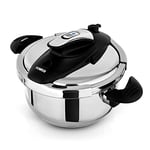 Tower T920003 One-Touch Ultima Pressure Cooker with Detachable 60-Minute Timer, 6L, Stainless Steel