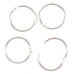 Vaessen Creative Bokring Metallring 38 mm - 12 st Ringar Silver
