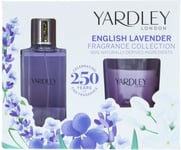 YARDLEY LADIES PRESENT ENGLISH LAVENDER GIFT SET 2PC Eau De Toilette & Candle ED