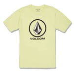 Volcom Men's Crisp Stone Shadow Lime Short Sleeve T Shirt Clothing Apparel Sn