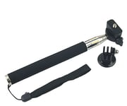 vhbw Perche selfie stick téléscopique monopod compatible avec GoPro Hero 3 + Plus Silver Edition caméra d'action, appareil photo