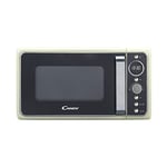 CANDY Divo Solo Microwave, 20 Litre, 700 W, Digital, Retro, 8 Programs, 6 Power levels, Speed Defrost, Timer, Cream