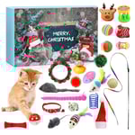 Julkalender med 24 fack - katt leksak docka klocka leksak katt leksak blind box-B