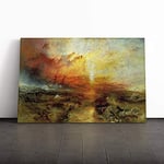 Big Box Art Canvas Print Wall Art Joseph Mallord William Turner The Slave Ship | Mounted & Stretched Box Frame Picture | Home Decor for Kitchen, Living Room, Bedroom, Hallway, Multi-Colour, 30x20 Inch