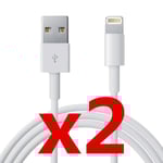 2 pack 1 Meter - Lightning laddare för iPhone X/8/7/6S/6/5S/SE