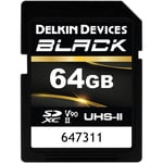Delkin BLACK 64GB (300MB/s) SDXC UHS-II V90 Memory Card