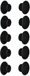 cyclingcolors 10x cache trou bouchon plastique 5mm à 35mm capuchon protection vis blanc noir gris marron meuble table chaise mur (Øtrou 8mm/Noir RAL 9005)
