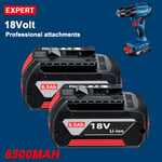 2X 18V 6.5Ah Battery For Bosch BAT609 BAT610 BAT618 17618 25618-01 GSB GSR UK