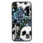 Skull Colour Personalised Apple iPhone 8 Glass Case Compatible Cover