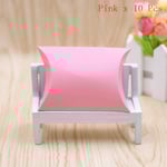 50st pysselpapperspåsar kuddlåda present tårta bröd godis bröllop Pink x 10