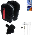  Holster / Shoulder + earphones for Motorola Moto E32s Bag Extra Belt Case