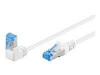 Goobay - Patch-Kabel - Rj-45 (Hane) Vinklad Till Rj-45 (Hane) Rak - 2 M - 6 Mm - Sftp, Pimf - Cat 6A - Halogenfri, Rund, Tvinnad - Vit