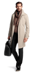 New Hugo BOSS mens beige pea trench top overcoat suit jacket coat 46R XXXL £380