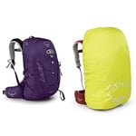 Osprey Europe Osprey EuropeOsprey Tempest 9 Women's Hiking Pack Violac Purple - WXS/S & Ultralight High Vis Raincover for 10-20L Packs (XS)