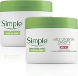 Simple Kind to Skin Vital Vitamin Day Cream 50ml Pack of 2 50 ml (Pack 2) 