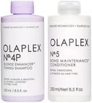 Olaplex No4P and 5 Blonde Enhancer Toning Shampoo and Conditioner 250Ml