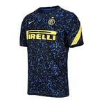 Nike Inter M NK BRT Top SS PM T-Shirt Homme, Blue Spark/Blue Spark/Tour Yellow/(Tour Yellow) (Full spon-plyr), FR : 3XL (Taille Fabricant : 3XL)