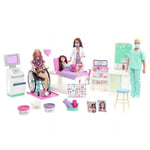 Barbie Care Facility Lekset med 4 dockor Barbie Doll Doktor Leksats HKB02