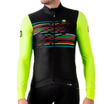 Alé Cycling Men's PR.S Logo Long Sleeve Jersey, Black, XL