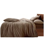 Gaveno Cavailia - Parure de lit avec Housse de Couette - Ultra Douce, Confortable et Chaude - 1 Place - Vison