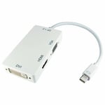 Mini Display Port DP to VGA HDMI DVI Adapter Cable for MacBook Air Pro Mac