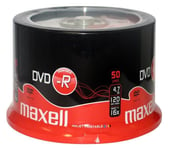 MAXELL - 16x Speed Printable DVD-R Blank DVDs - Spindle Pack of 50