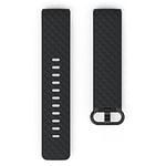Hama Bracelet de montre Fitbit 22 mm (bracelet de rechange réglable pour montre connectée Fitbit Charge 3 et Charge 4, bracelet de rechange en TPU et boucle en acier inoxydable) - Noir
