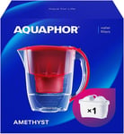 AQUAPHOR Water Filter Amethyst Red incl. 1 MAXFOR+ filter I Carafe for 2.8l I in