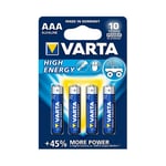 Varta AAA-batterier High Energy Alkaline Blisterpack 4-pack