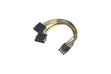 Akasa - strömadapter - 4 pin intern effekt till 8-stifts PCIe-ström (6+2) - 15 cm