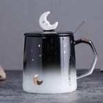 DUKAILIN Espresso Cups Creative Star Mug Individual Trend Ceramic Water Cup Nordic Milk Coffee Tea Cup with Lid Spoon|Mugs