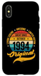 iPhone X/XS 30th Birthday Retro October 1994 Vintage Bday Classic Case