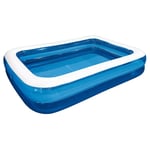 H.aetn Family Inflatable Swimming Pool,Above Ground Garden Inflatable Lounge Pool With Pump,Quick Set Swimming Pool For Kids Adults Babies Blue 305x183x50cm