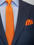 Smal orange slips & näsduk 100% siden