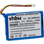 vhbw Batterie compatible avec Garmin Nüvi 30, 40, 40LM, 50, 50LM, 52LM, 52LMT, 54LM appareil GPS de navigation (900mAh, 3,7V, Li-ion)