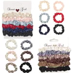 12 st Silk Hair Scrunchies, Satin Scrunchies Satin Hårband