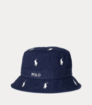 Polo Ralph Lauren Cotton Chino Bucket Hat Newport Navy / White Size L-XL