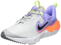 NIKE Run Flow Sneaker, Photon DUST/Black-Purple Pulse, 3 UK