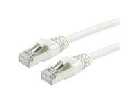 Roline 21.15.0854 Rj45 Nätverkskabel, Patchkabel Cat 6A (Råkabel Cat 7) S/Ftp 0,50 M Grå Dubbelskärmad, Halogenfri, Flamskyddad 1 St