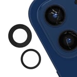 Clappio Lentille Caméra Arrière pour iPhone 12 et 12 Mini, 100% Compatible Noir