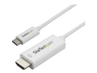 StarTech.com 10ft (3m) USB C to HDMI Cable, 4K 60Hz USB Type C to HDMI 2.0 Video Adapter Cable, Thunderbolt 3 Compatible, Laptop to HDMI Monitor/Display, DP 1.2 Alt Mode HBR2 Cable, White - 4K USB-C Video Cable (CDP2HD3MWNL) - Ekstern videoadapter - VL100 - USB-C - HDMI - hvit - for P/N: TB4CDOCK