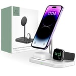 Tech-Protect [3in1] Magsafe Trådlös Laddare Iphone/apple Watch/airpods - Vit
