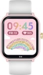 Ice-Watch - ICE smart junior 2.0 Pink White - Montre connectée rose pour enfant avec bracelet en silicone blanc - 022797 (1,75 pouces)