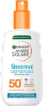 Garnier Ambre Solaire SPF 50+ Sensitive Advanced Sun Cream 150 ml (Pack of 1) 