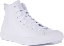 Converse 1T406 Ct As Unisex High Top Leather Trainers In White Size UK 7 - 12